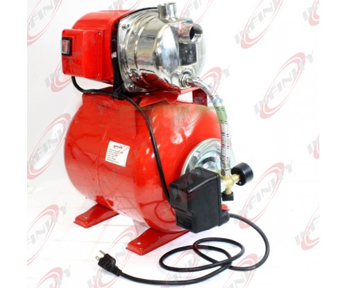   1.6 HP 1200W SHALLOW WELL GARDEN PUMP 1000GPH W/BOOSTER SYSTEM & PRESSURE TANK